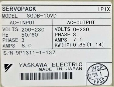 Yaskawa SGDB-10VD | In Stock Ships Overnight